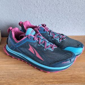 Altra Timp 1.5 Trail Running Shoes Women’s 10.5 Gray Blue FootShape Lace Up